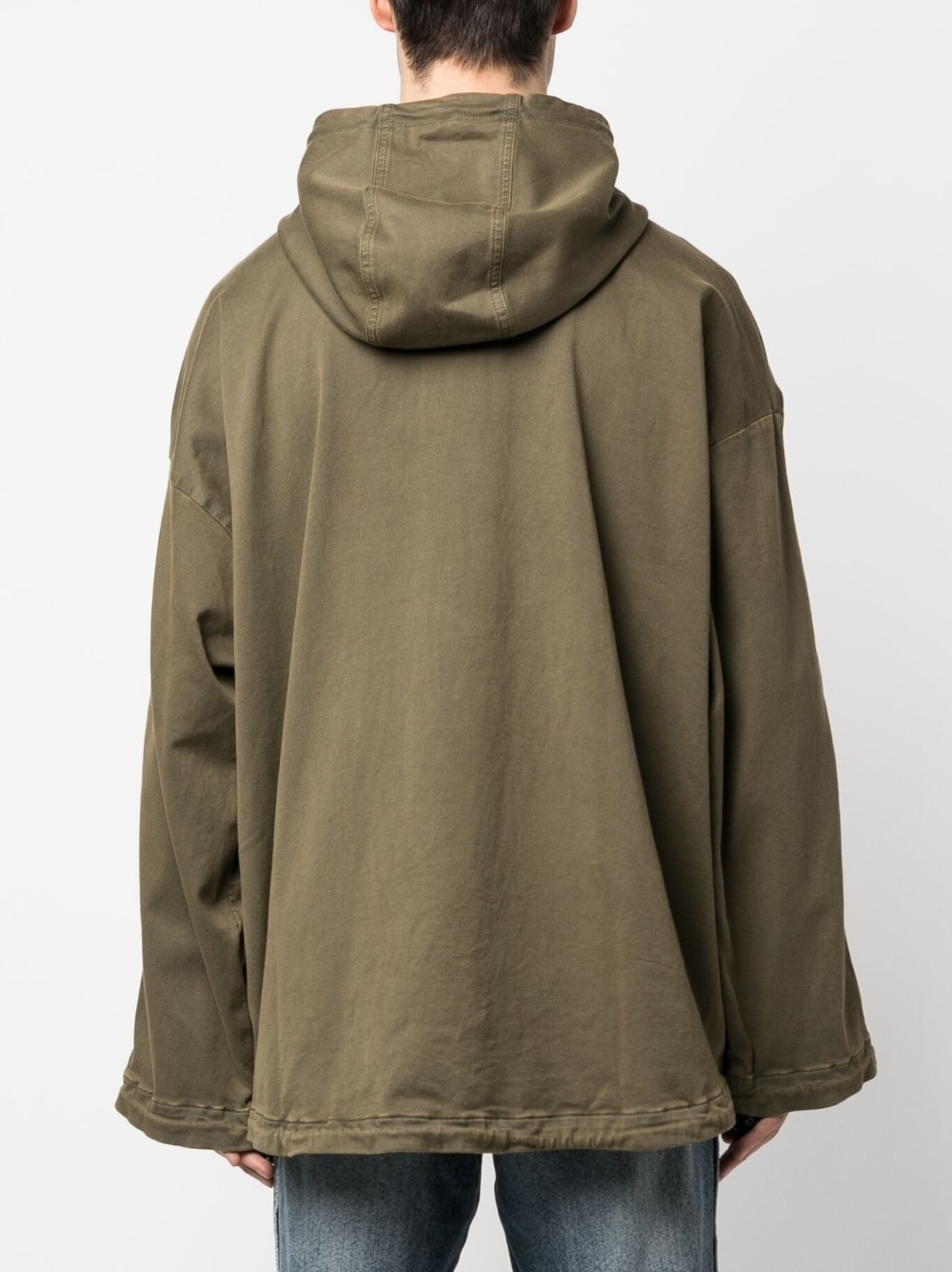 logo-embroidered hooded jacket - 4