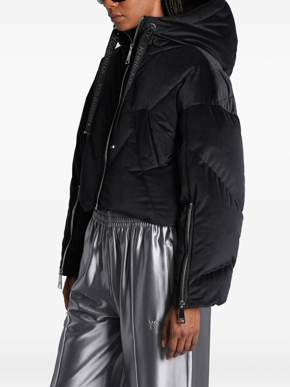 quilted cropped puffer jacket - 3