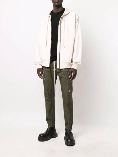 Rick Owens pouch-pocket zip-up hoodie outlook