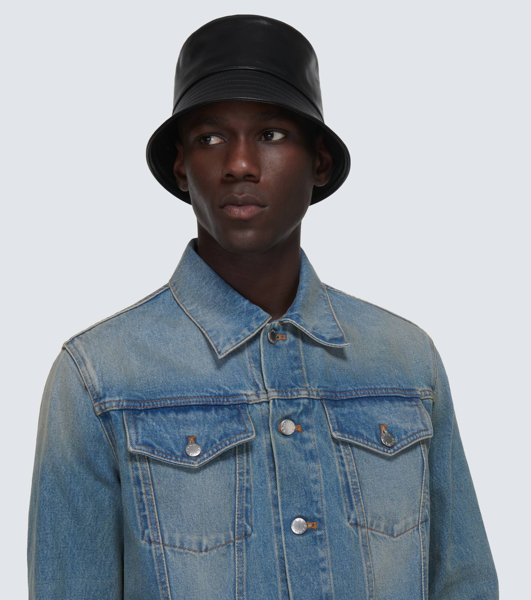Leather bucket hat - 2