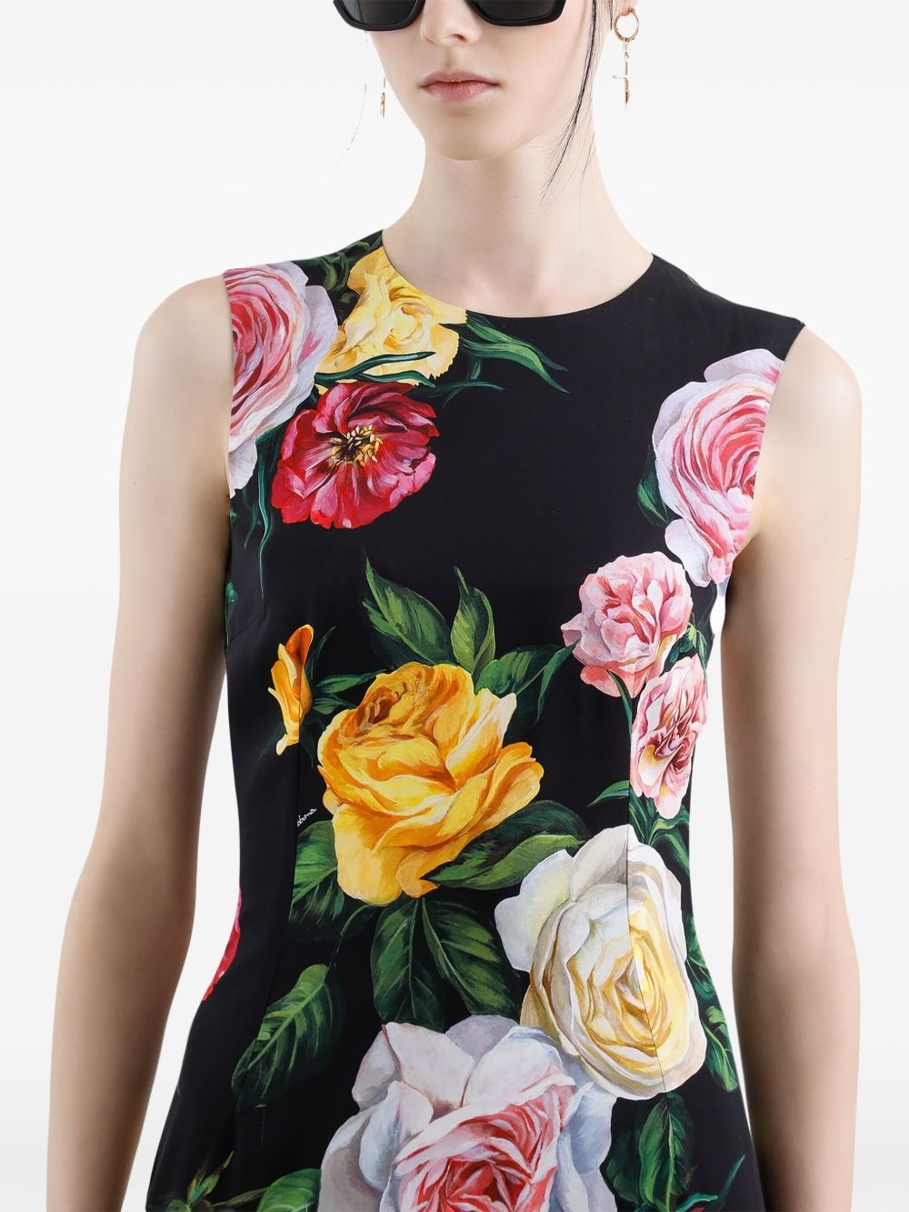 floral-print midi dress - 4