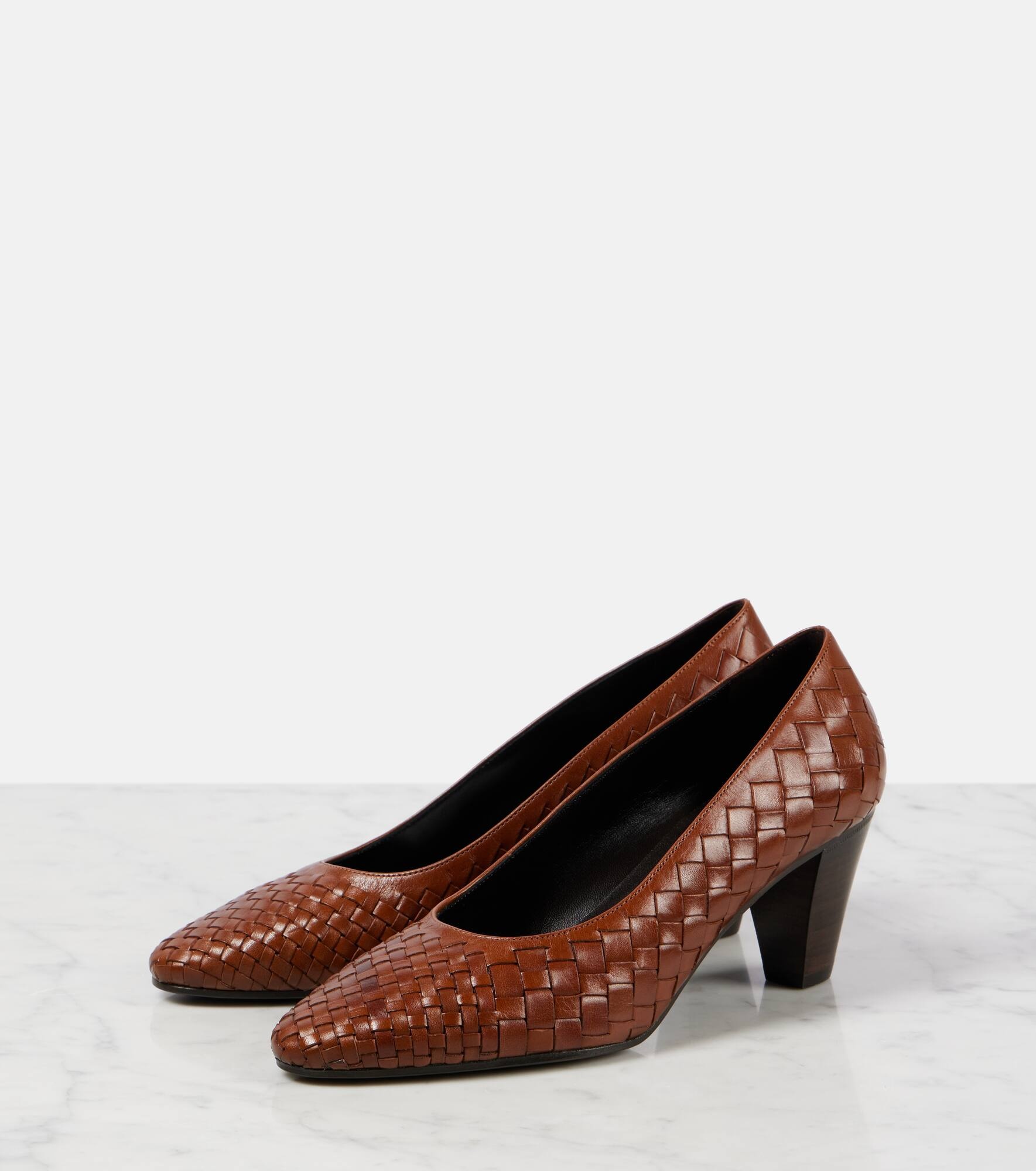 Charlotte 65 braided leather pumps - 5