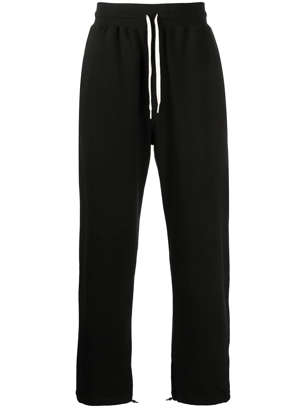 tapered-leg cotton track pants - 1