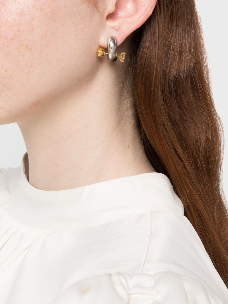 PANCONESI crystal-embellished huggie hoops outlook