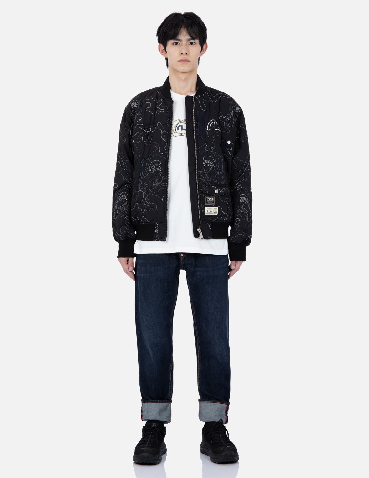 Allover Camouflage Outline Quilted Jacket - 6