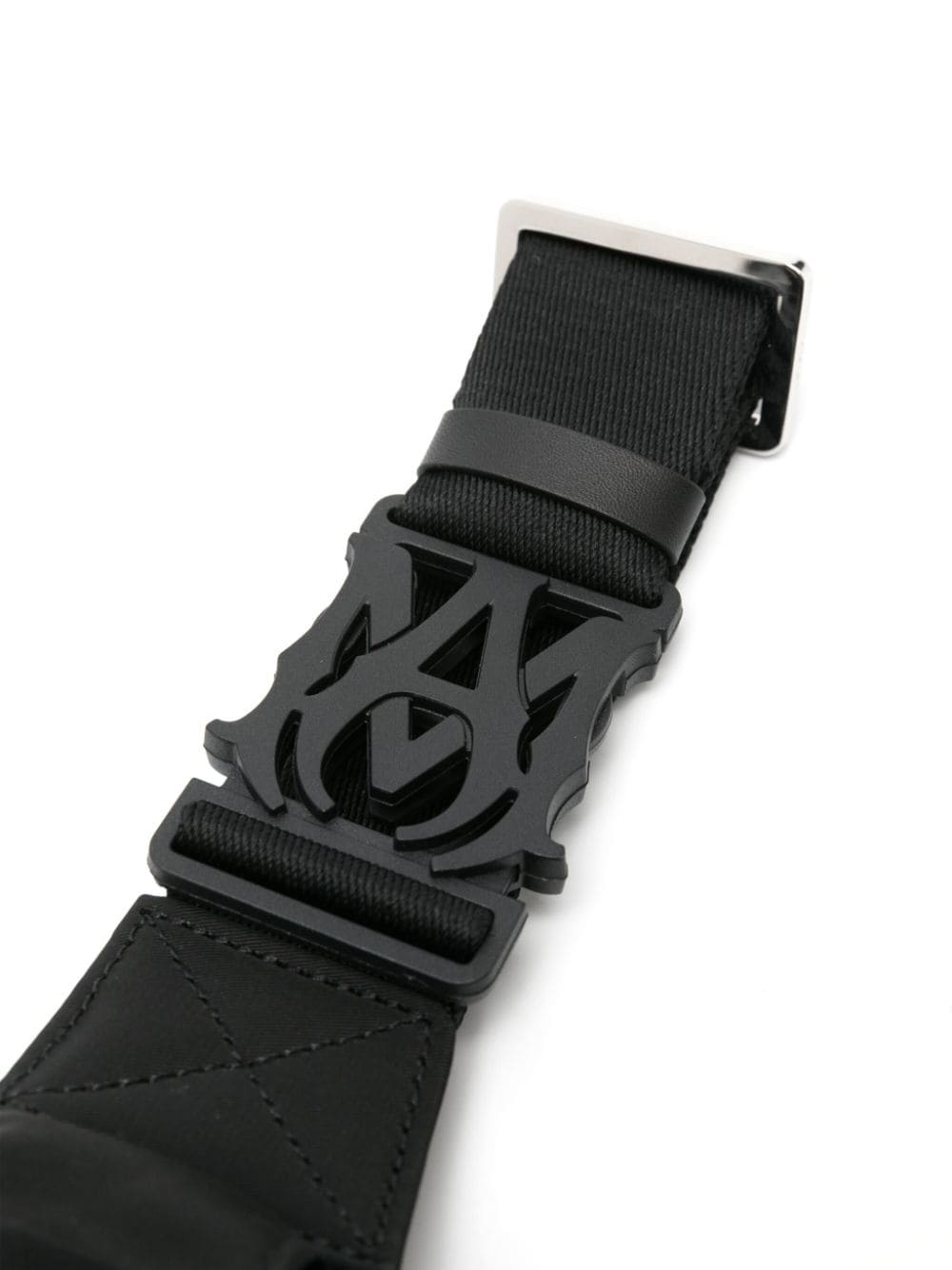 Staggered logo-embroidered belt bag - 4