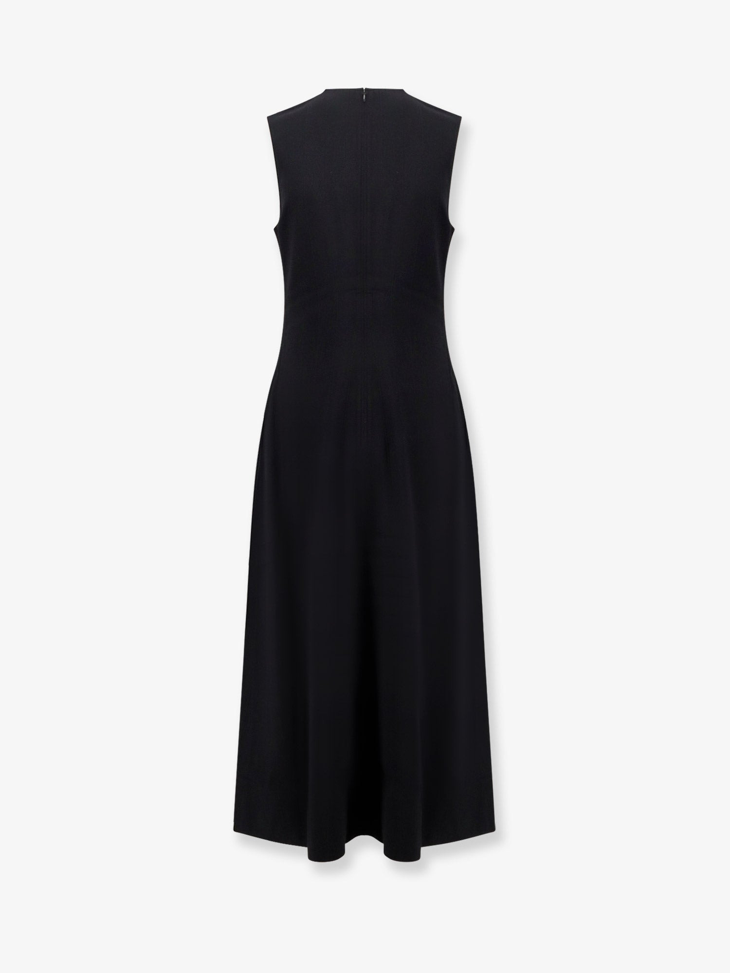 Woven Stripes Long Viscose Dress - 4