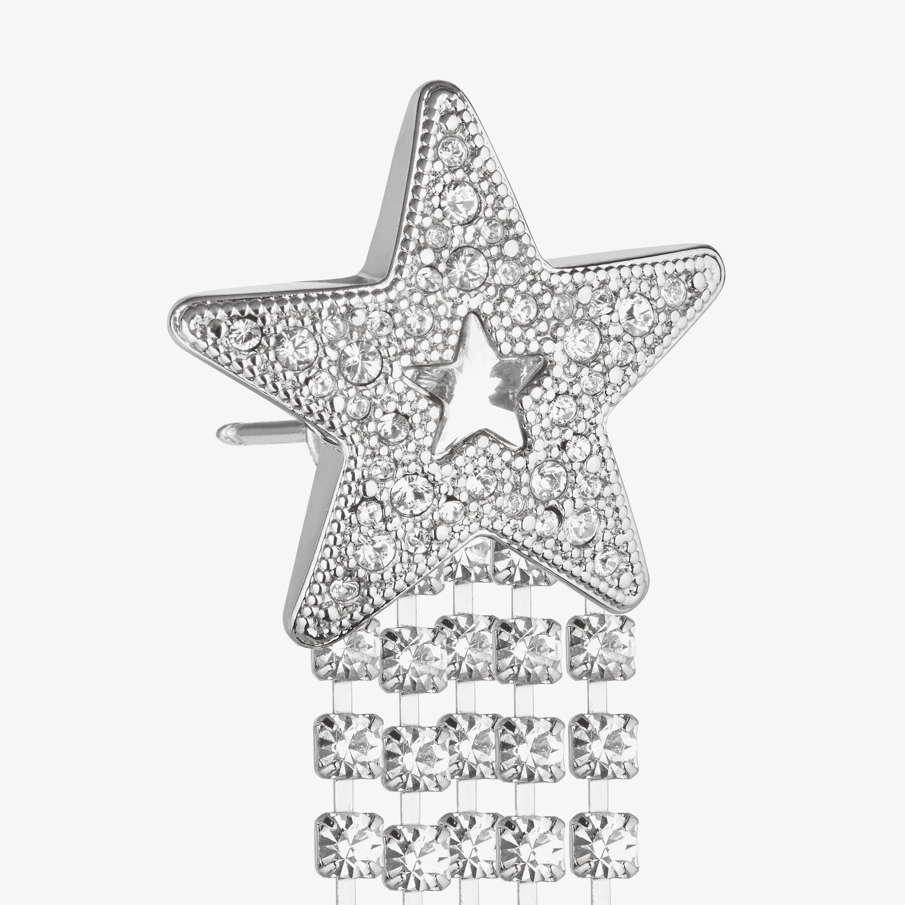 Star Fringe Earrings
Silver Star Fringe Earrings with Swarovski Crystals - 5