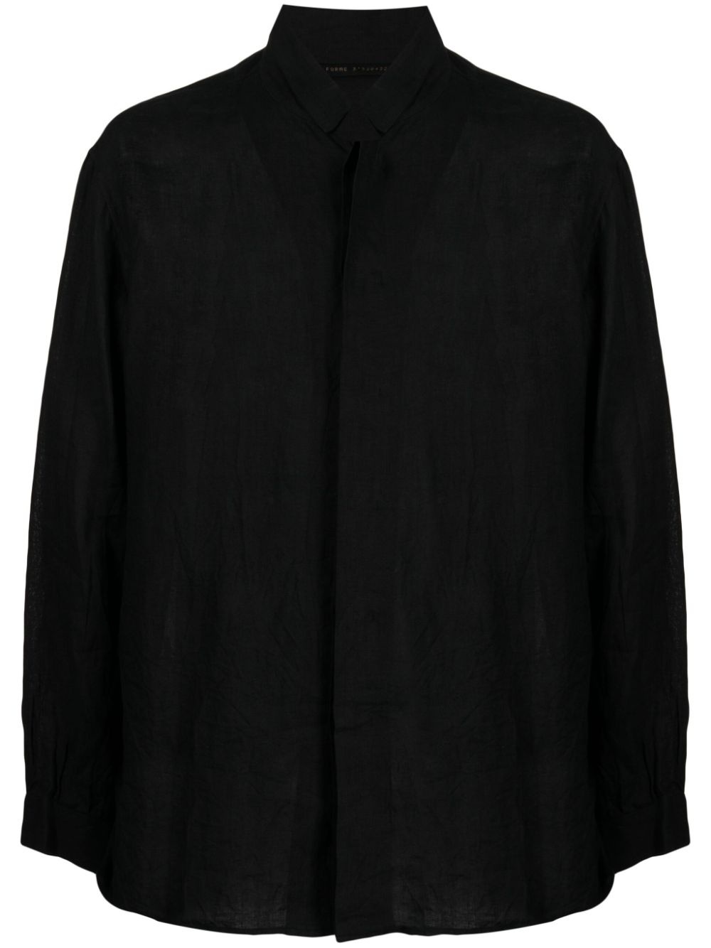 concealed-fastening virgin-wool shirt - 1