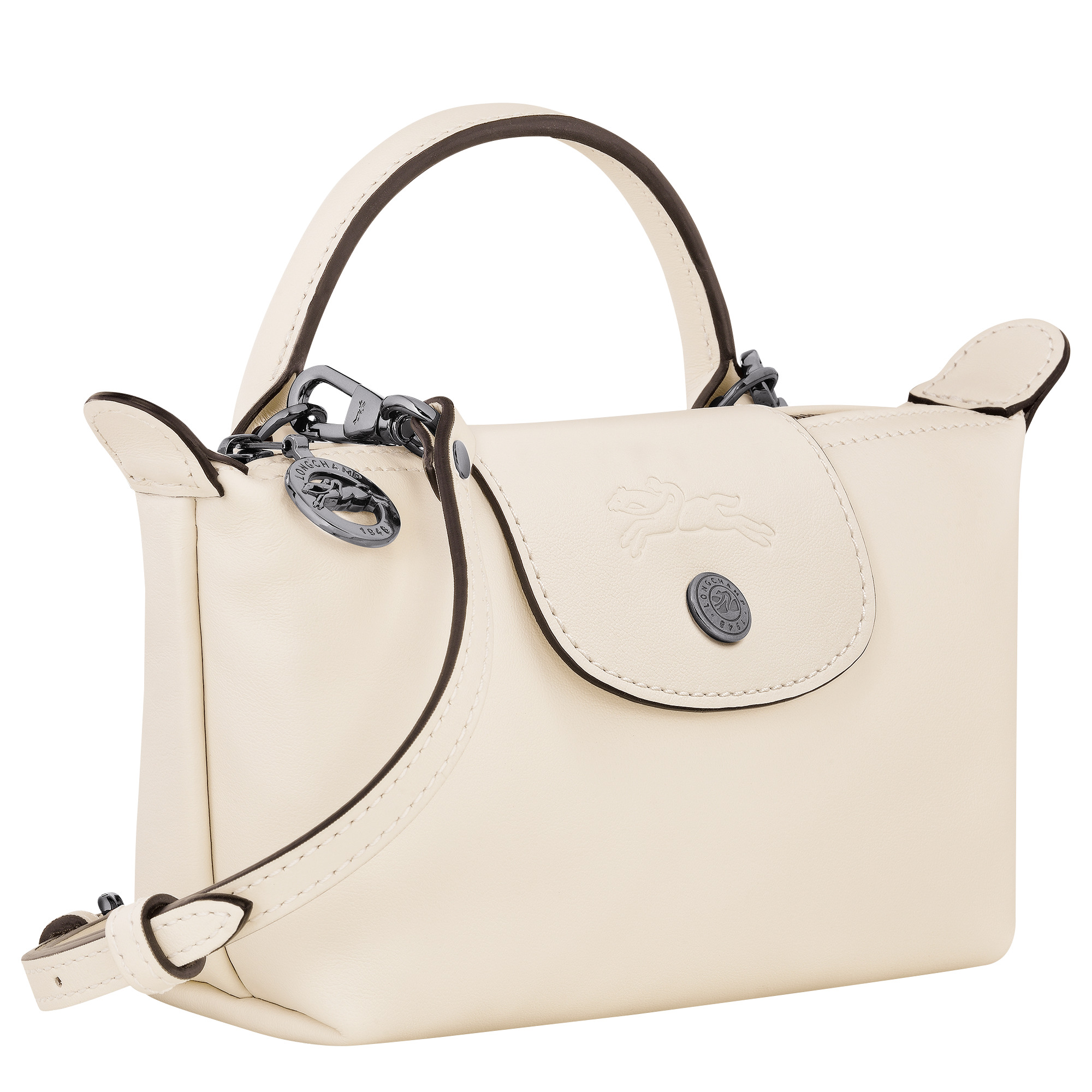 Le Pliage Xtra XS Pouch Ecru - Leather - 3
