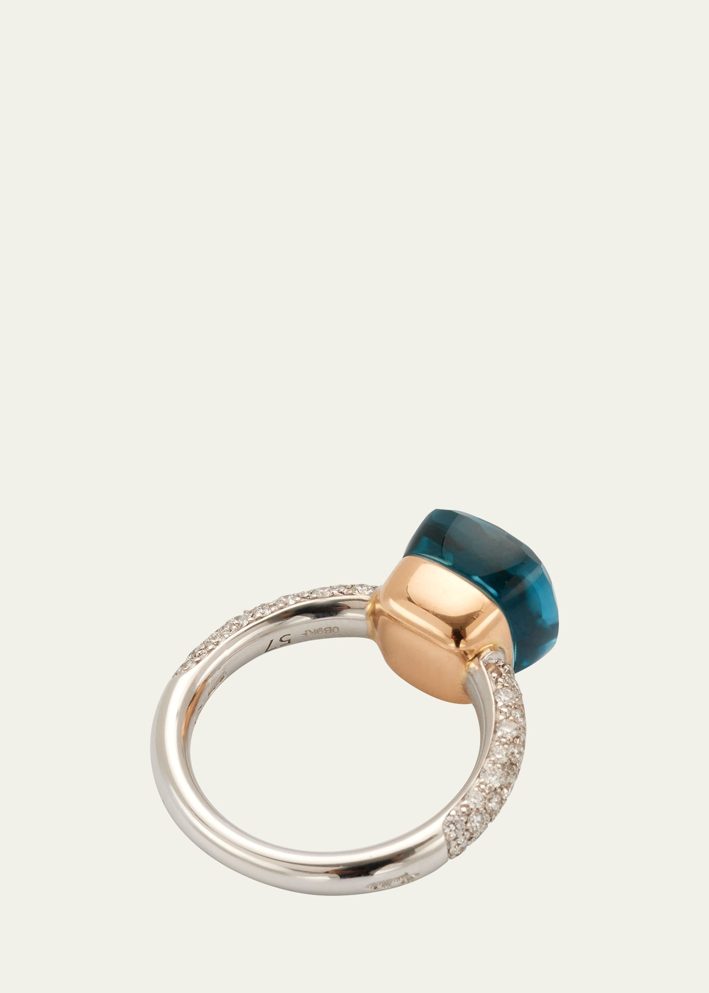 Nudo Classic 18K Gold Ring with Blue Topaz and Turquoise - 4