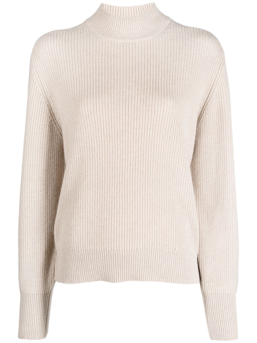 mock-neck cashmere jumper - 1