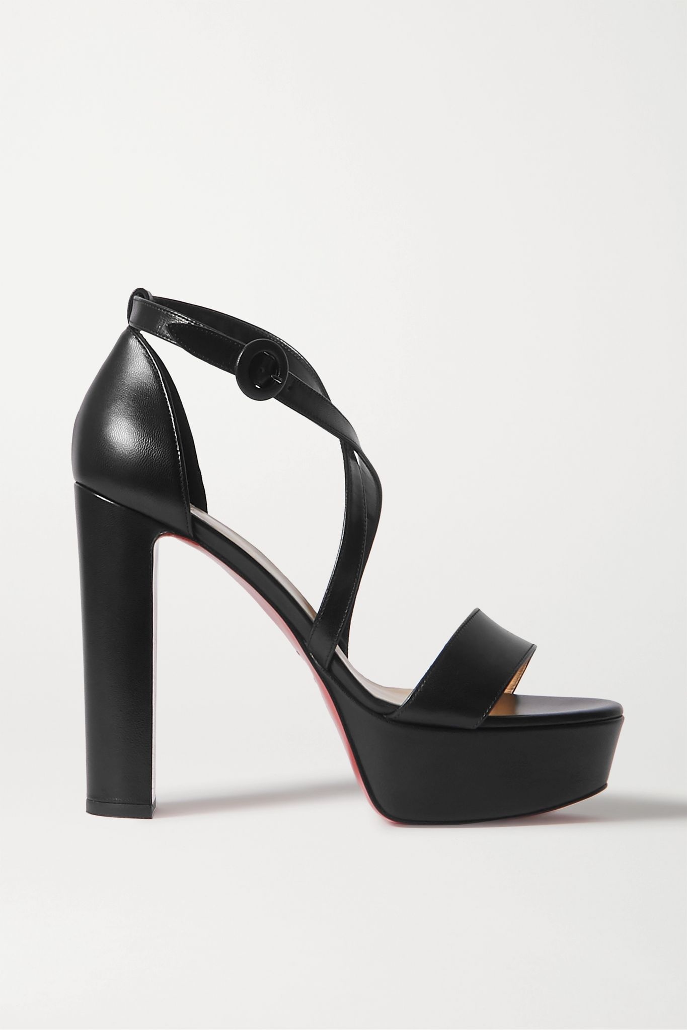 Loubi Bee Alta 130 leather platform sandals - 1