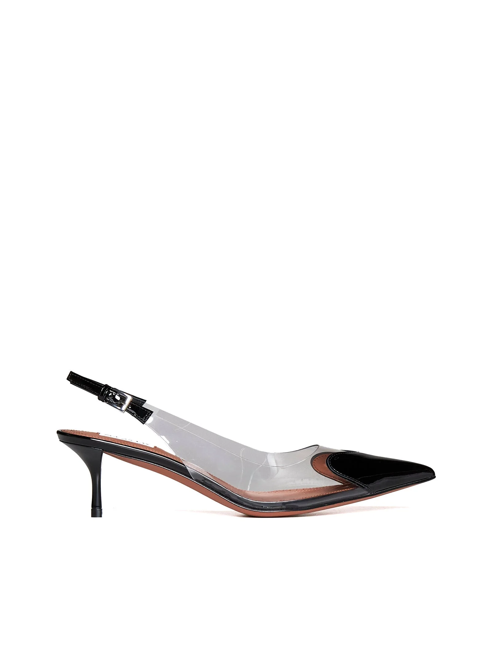 Coeur leather and plexi slingback pumps - 1