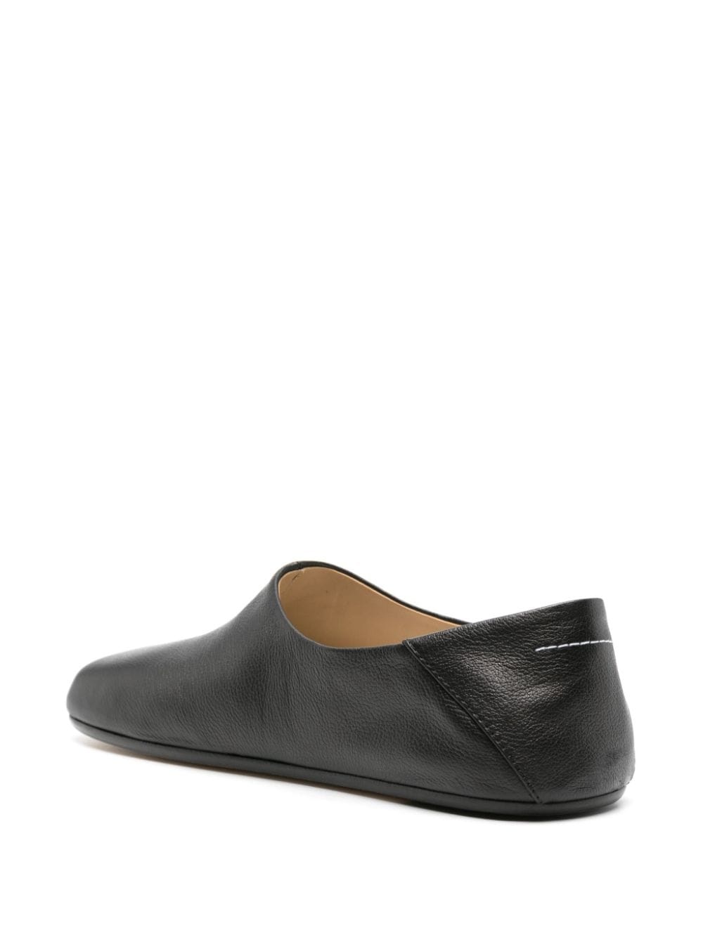 asymmetric-toe leather slippers - 3