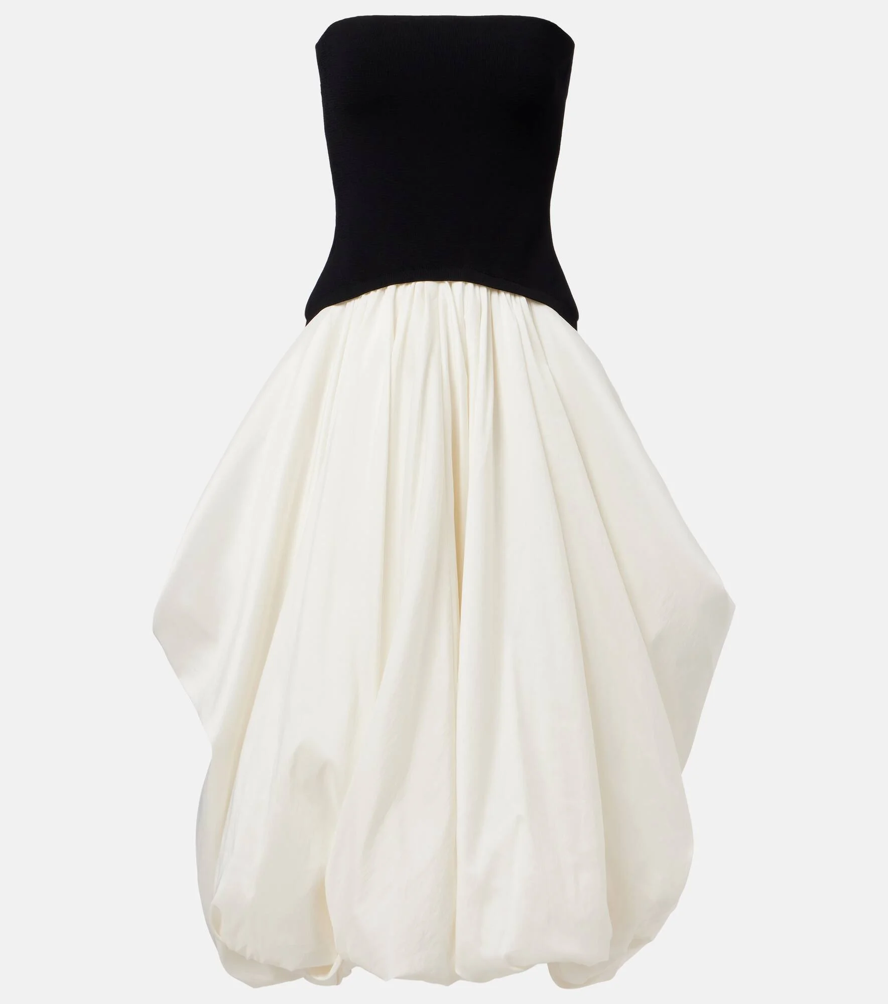 Izzy strapless taffeta midi dress - 1