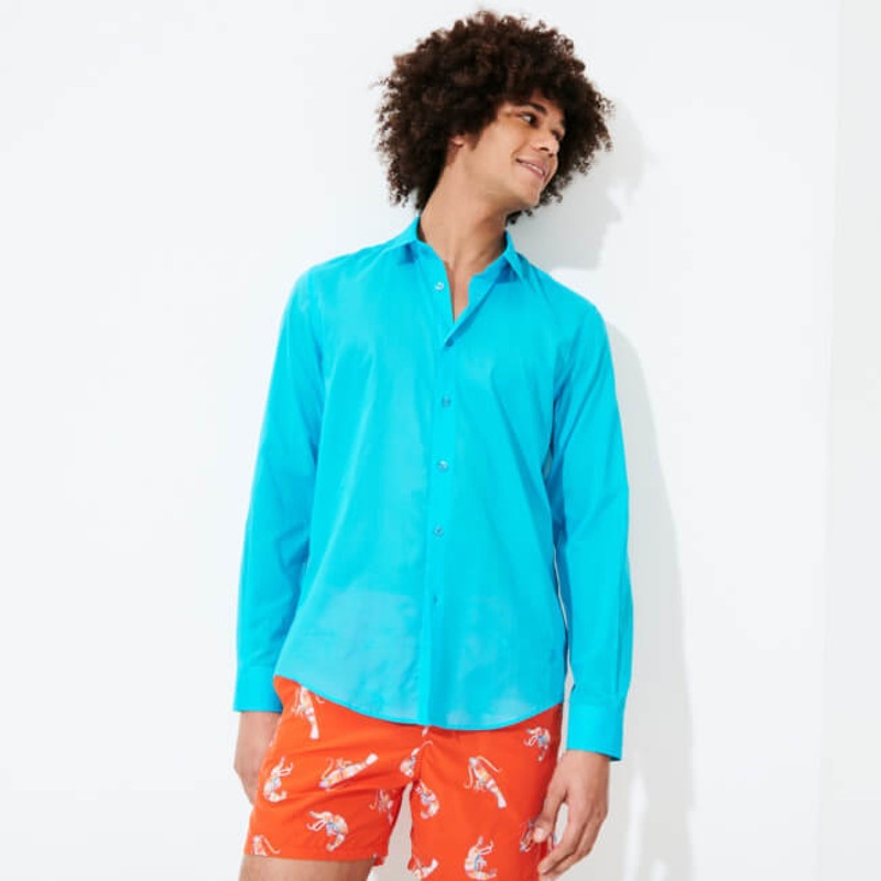 Unisex Cotton Voile Light Shirt Solid 3