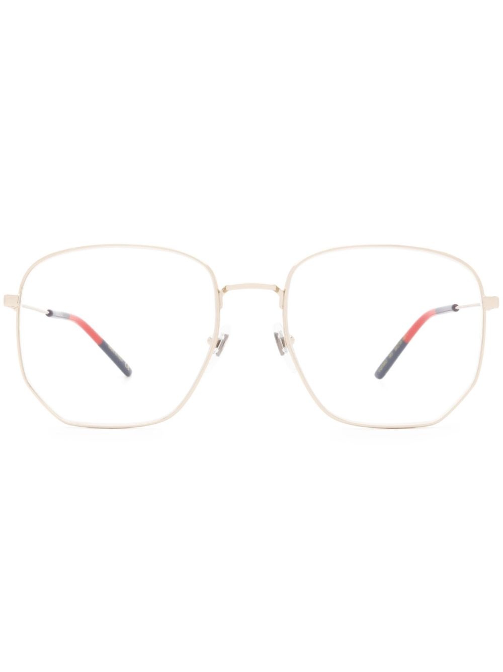 Web detail hexagonal-frame glasses - 1