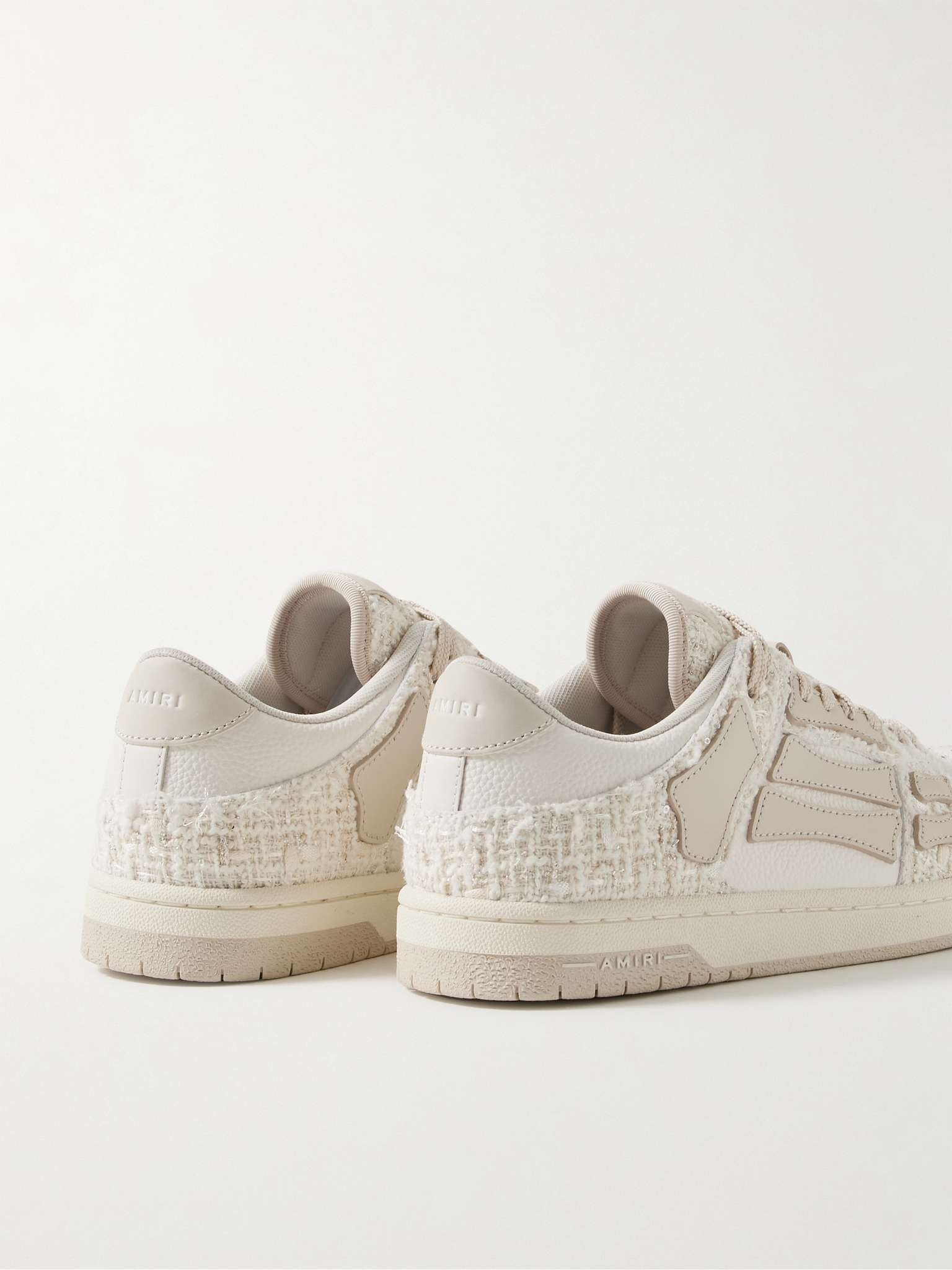 AMIRI Skel-Top Metallic Bouclé and Leather Sneakers | REVERSIBLE