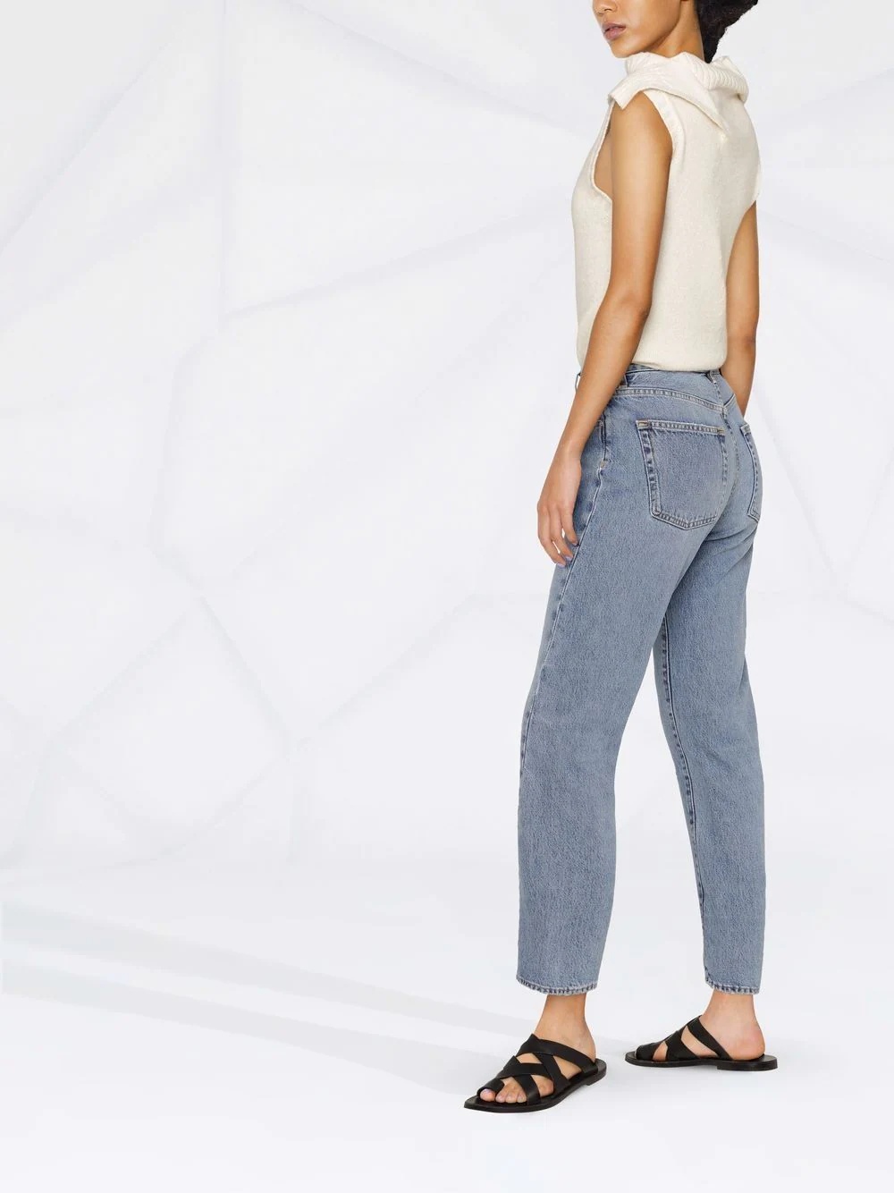 twisted-seam straight jeans - 3