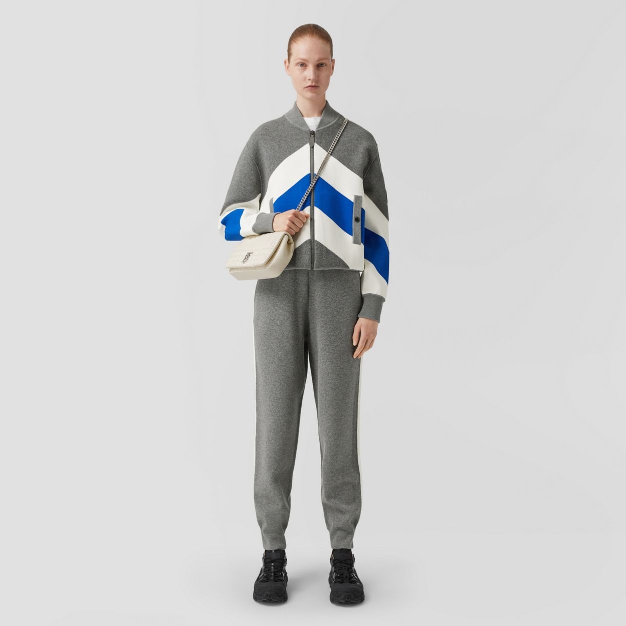 Logo Graphic Wool Cashmere Blend Jogging Pants - 2