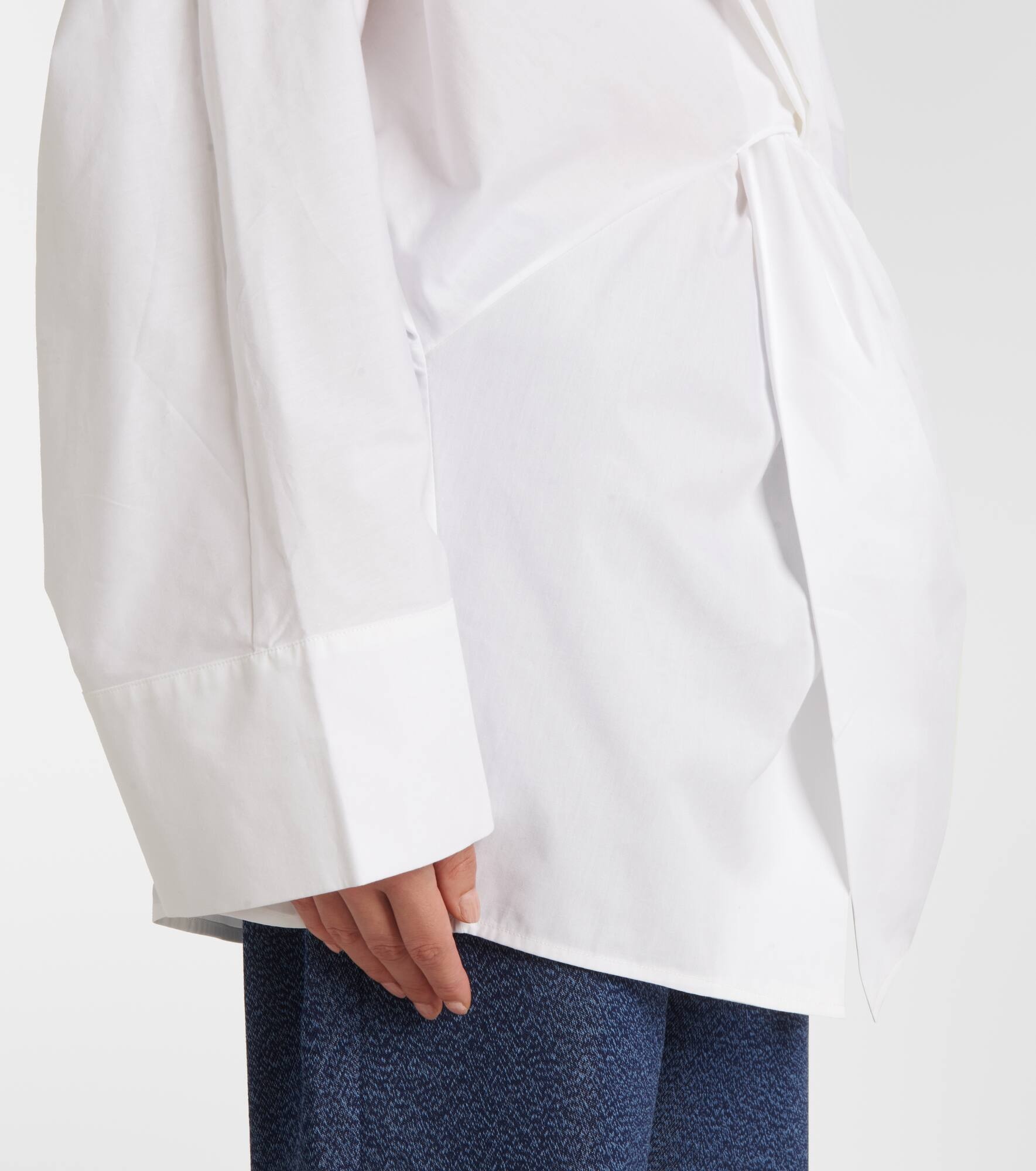 Destry gathered cotton poplin top - 6
