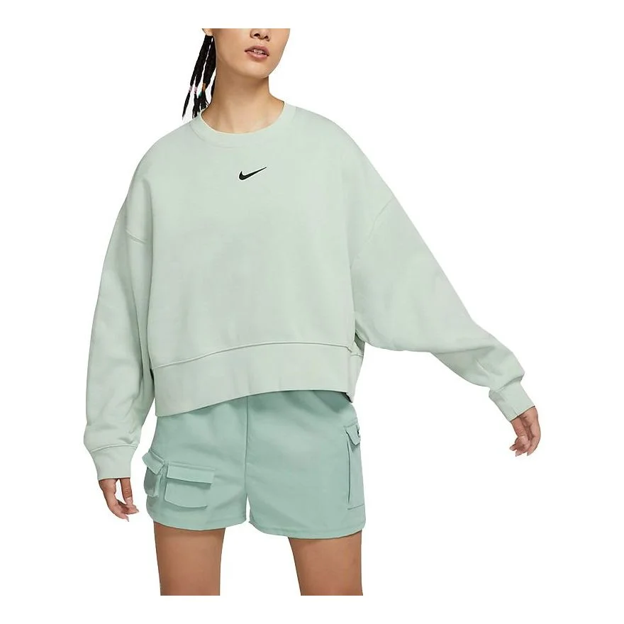 (WMNS) Nike Sportswear Collection Small Logo Sweatshirt 'Mint' DJ7666-017 - 1