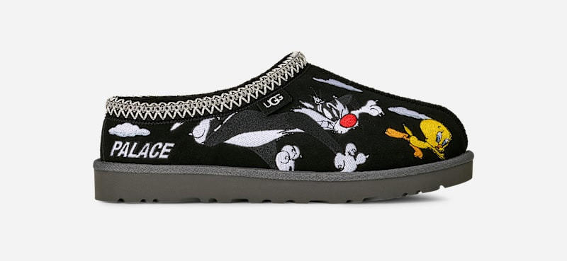 ® Palace Tasman Suede Slippers in Black 1