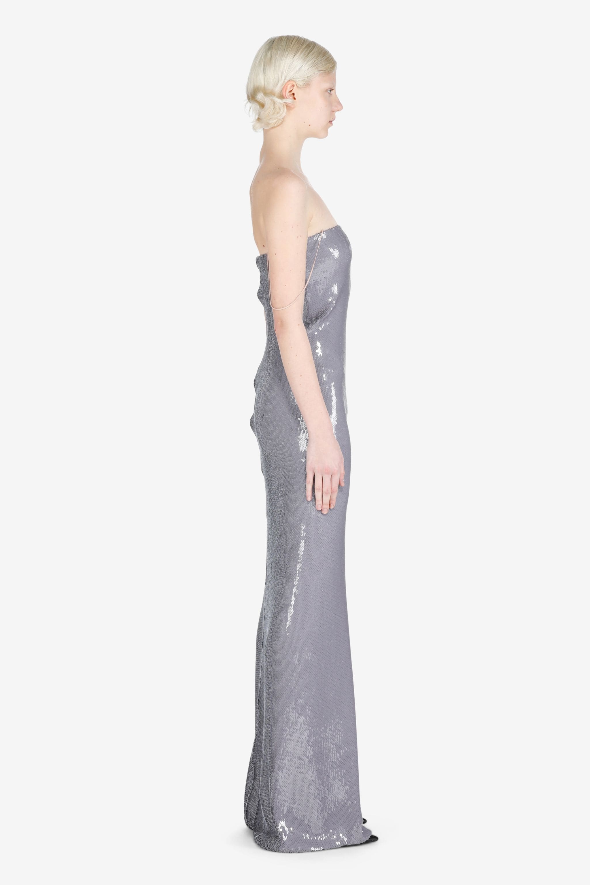 SEQUIN-EMBELLISHMENT STRAPLESS MAXI DRESS - 3