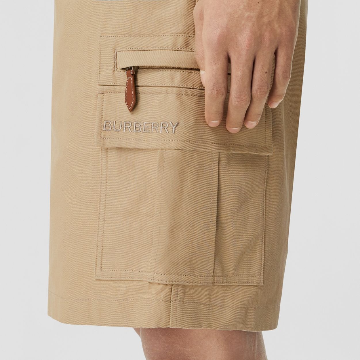 D-ring Detail Cotton Linen Shorts - 3