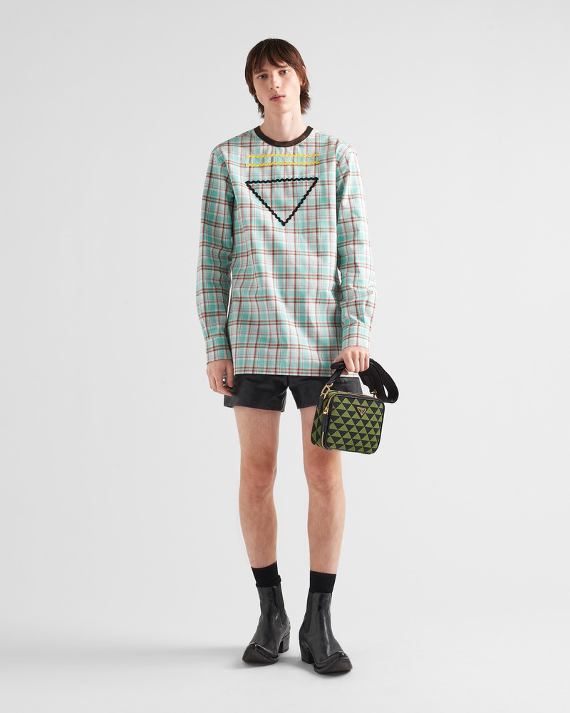 Prada Symbole embroidered fabric bag 8