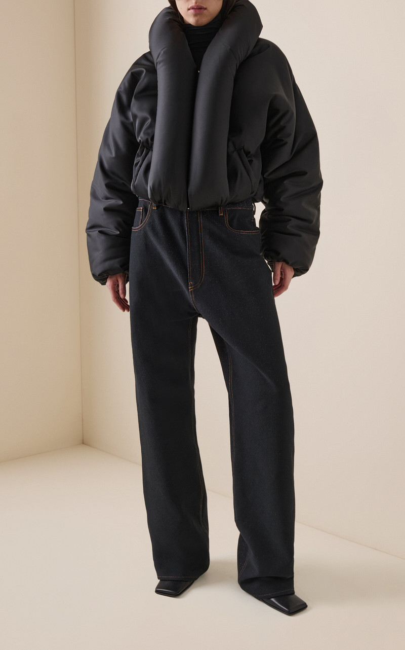 Alaïa Low-Rise Straight-Leg Jeans black outlook