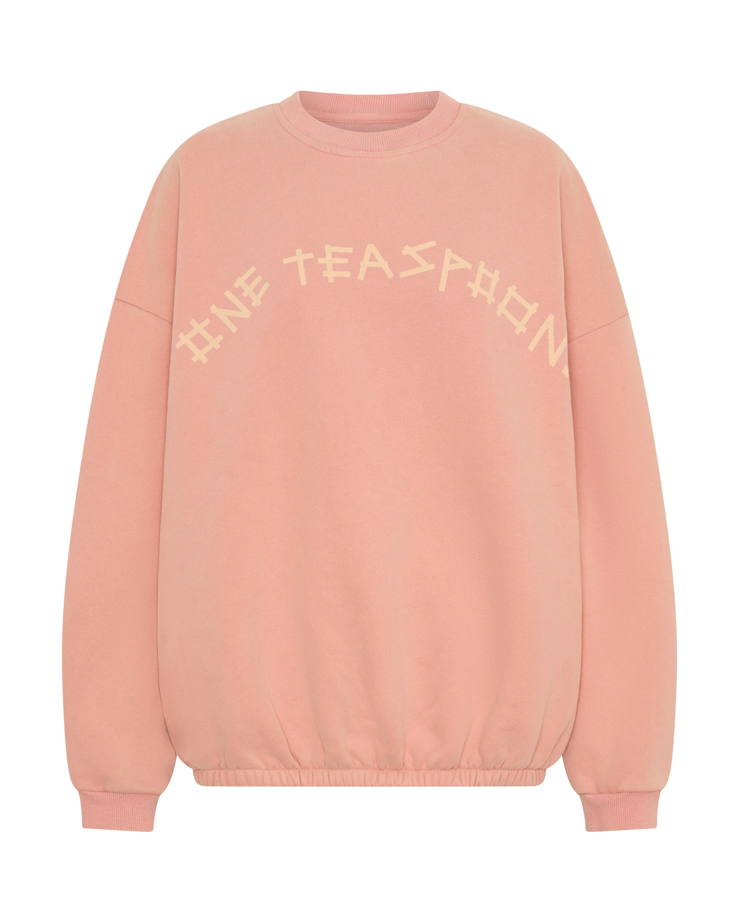 Ot Luxe Oversized Bubble Hem Fleece Sweater - Coral - 1