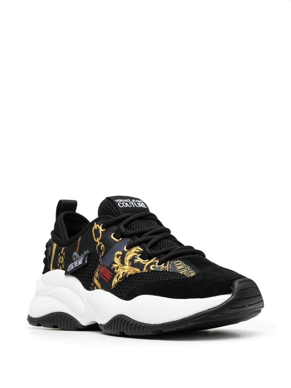 baroque-print chunky sneakers - 2