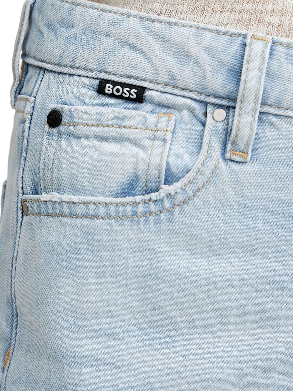 frayed-detail denim jeans - 3