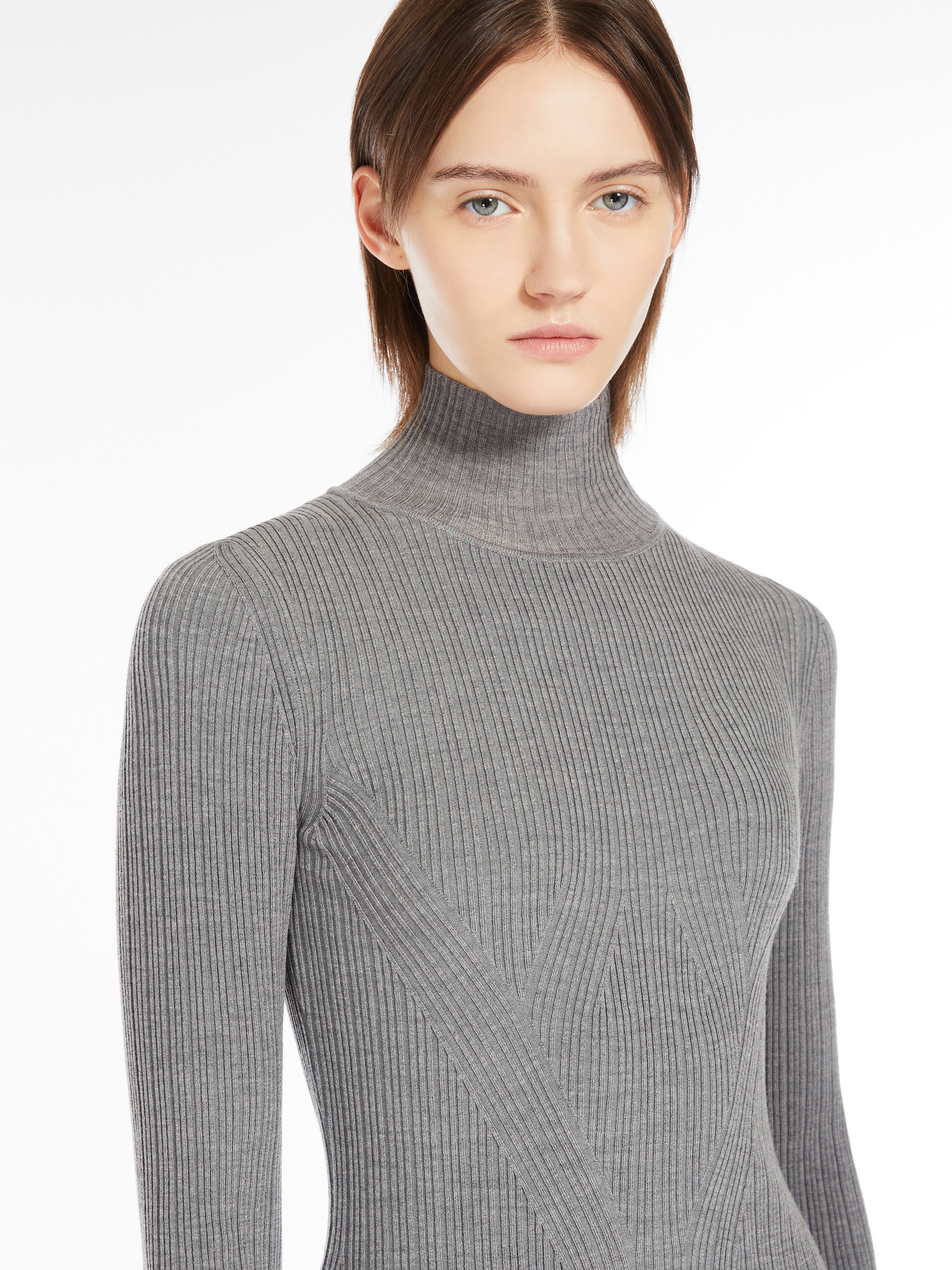 ALIBI Mock polo-neck knit dress - 5