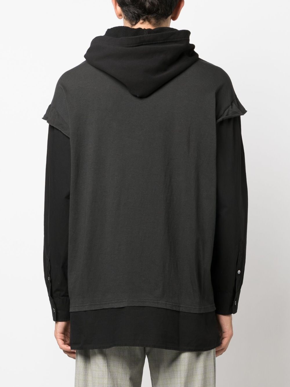 long-sleeve layered hooded T-shirt - 4