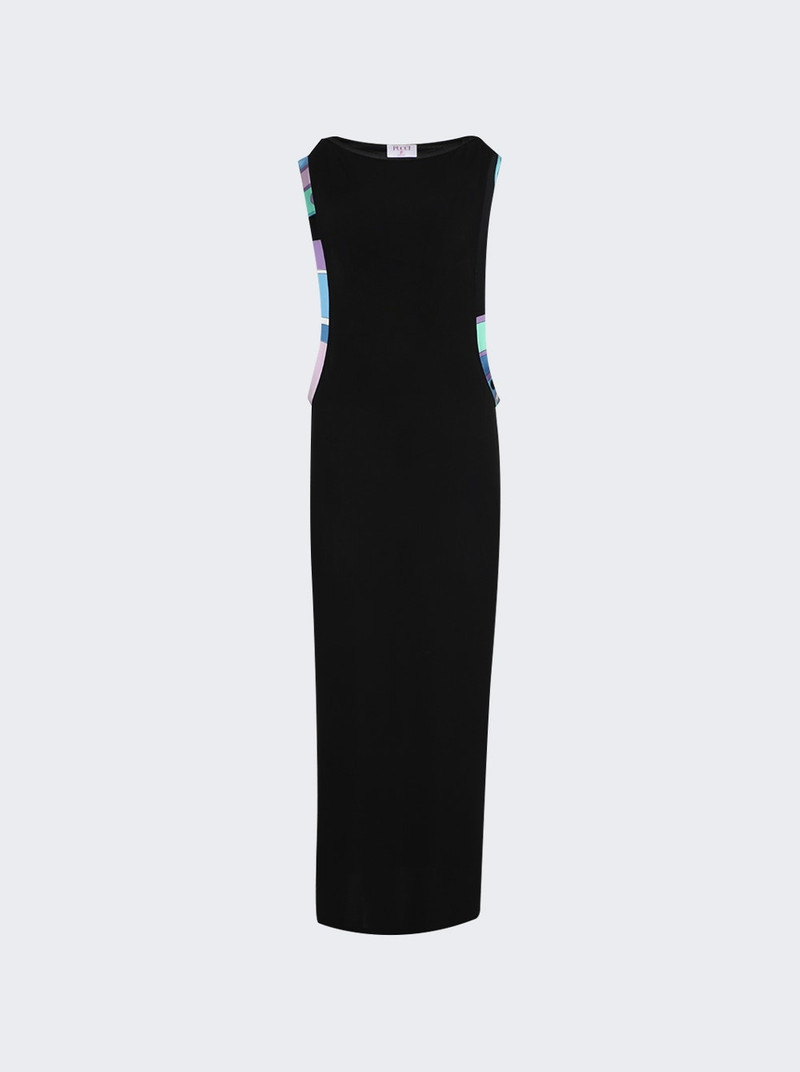 Vivara Print Long Dress Black 1