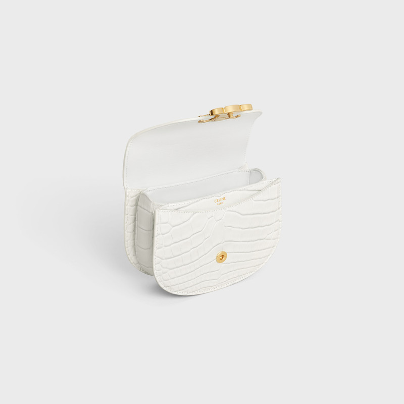 MINI BESACE CLEA in PEARLY ALLIGATOR 4
