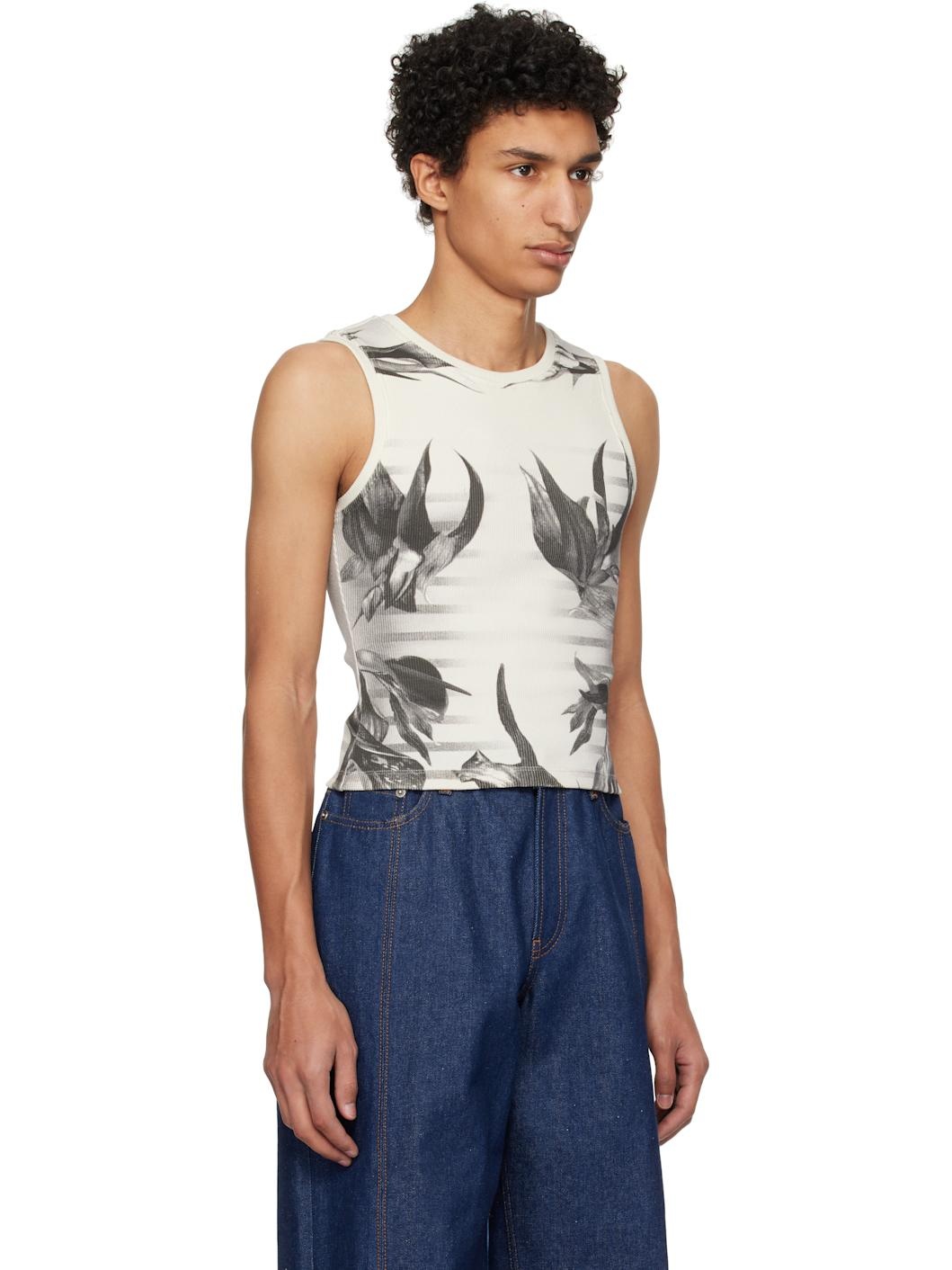 Off-White Flower Body Morphing Mariniere Tank Top - 2