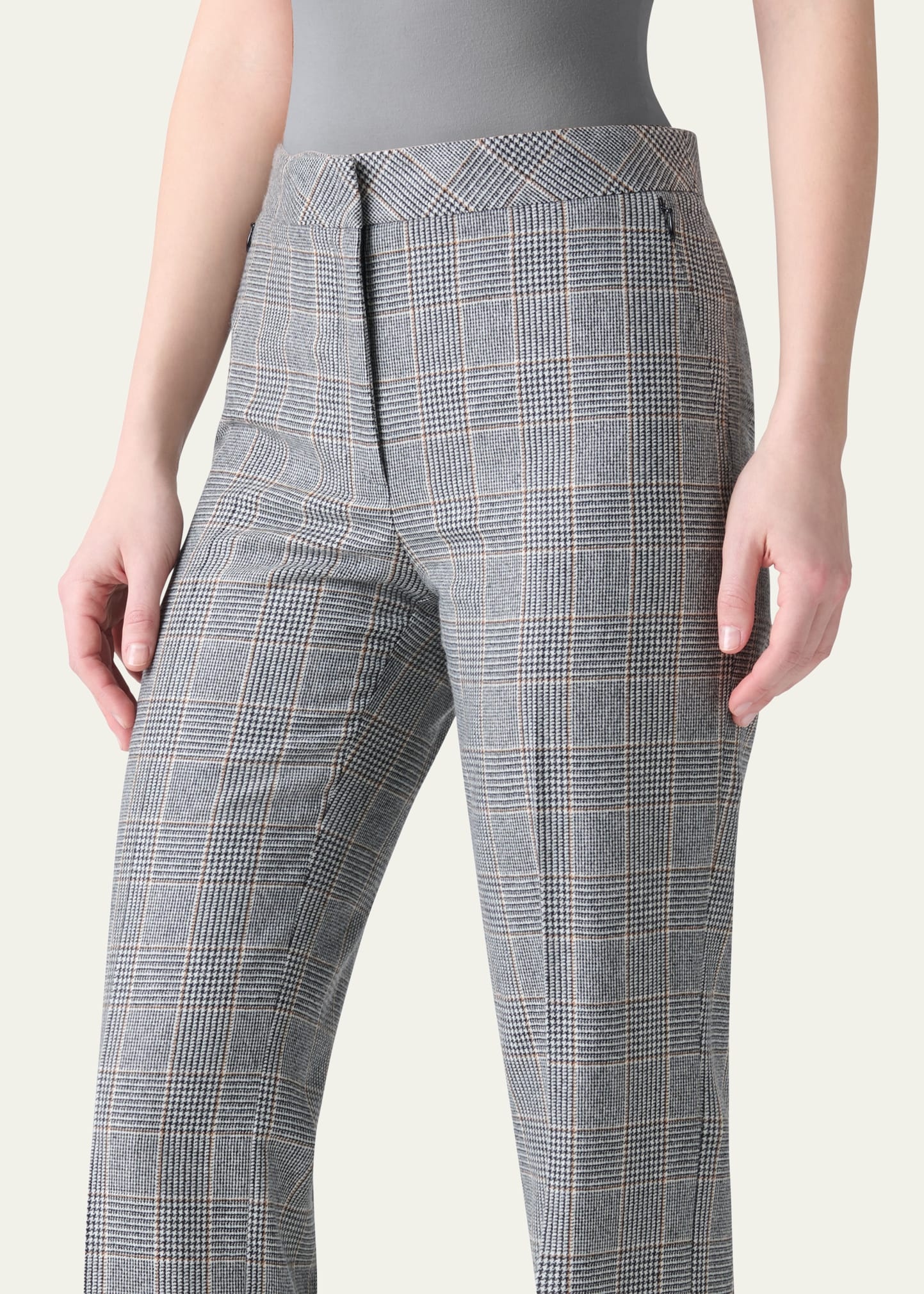 Carl Prince Of Wales Check Cashmere Pants - 5