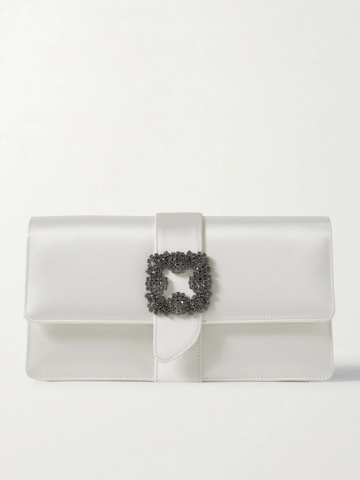 Capri Crystal-embellished Satin Clutch - 1