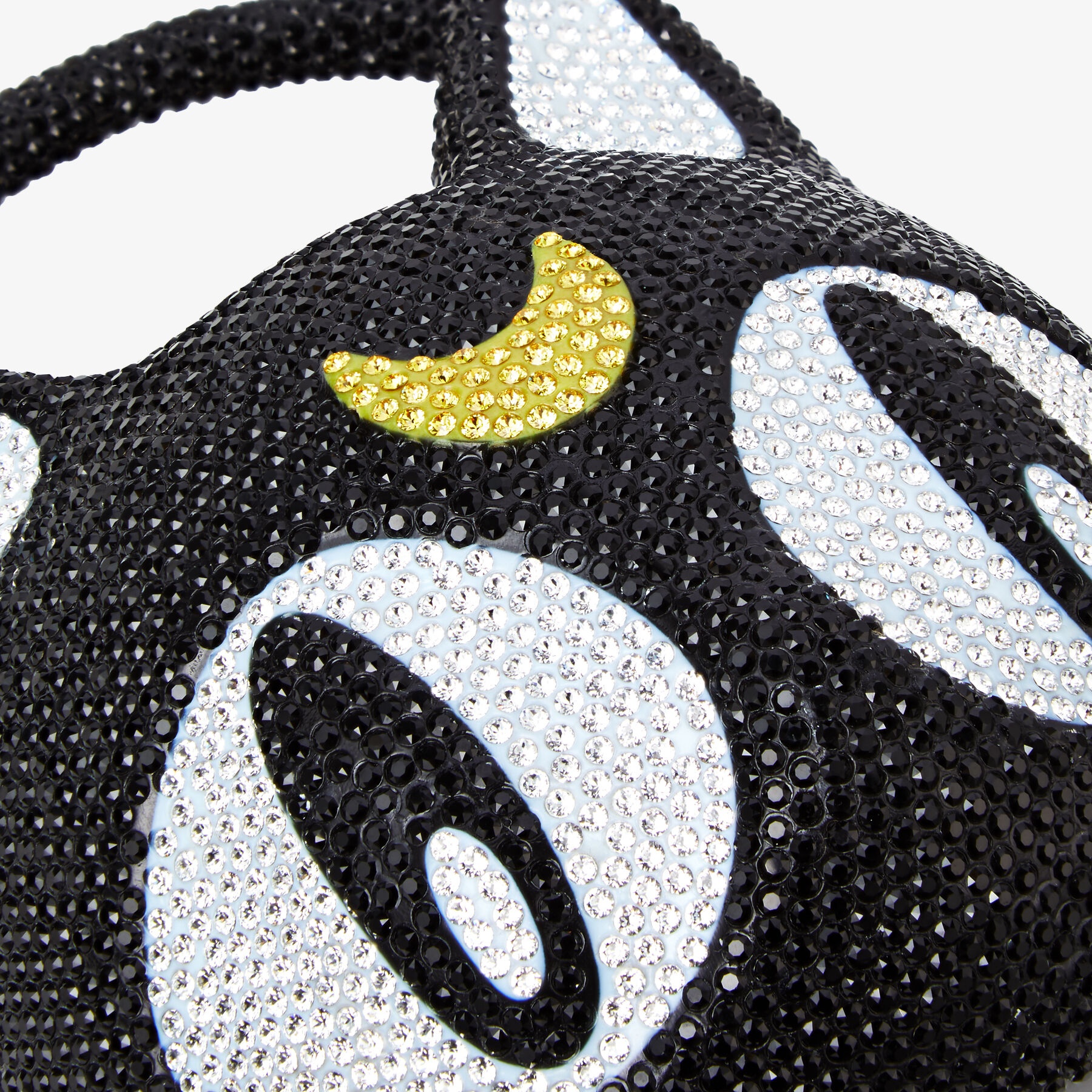 Crystal Luna Minaudiere Clutch
Black Plexi Luna Minaudière with Crystals - 6