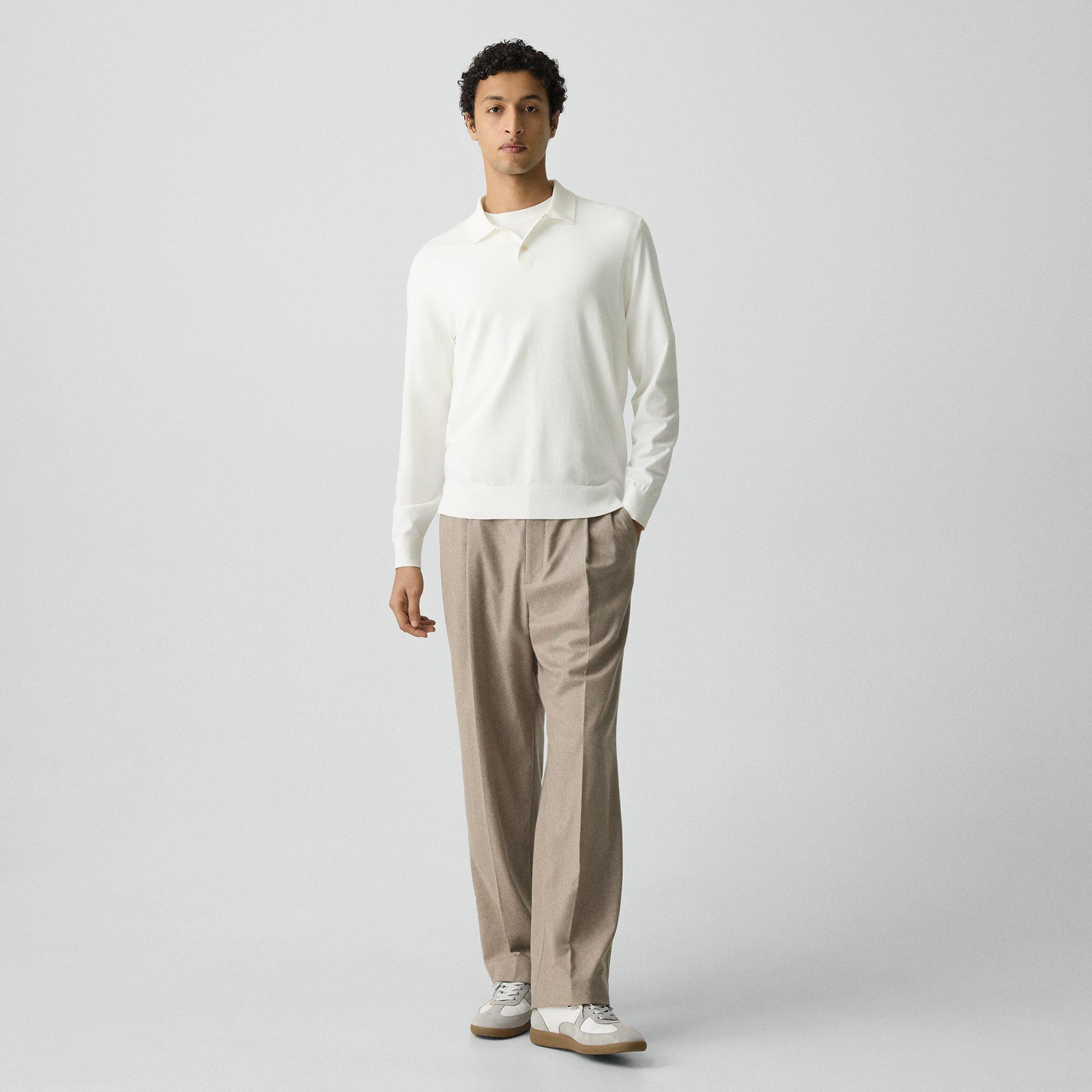 Goris Long-Sleeve Polo Shirt in Light Bilen - 6