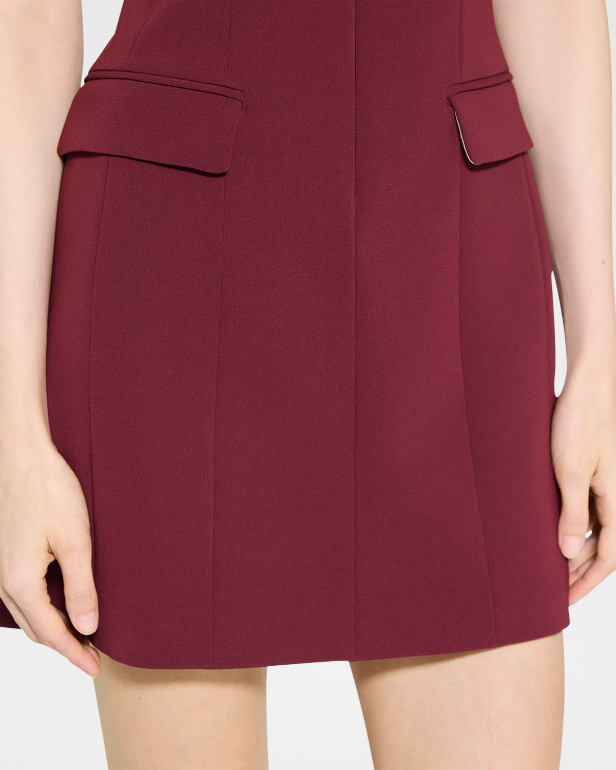 Tailored Zip-Front Mini Dress - 5