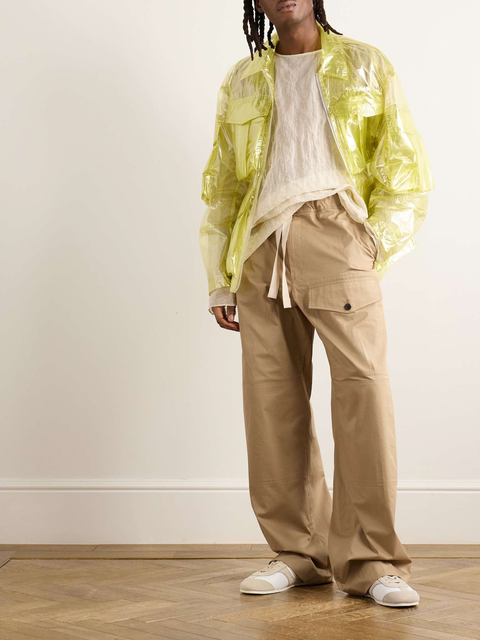 Wide-Leg Cotton-Twill Drawstring Cargo Trousers - 2