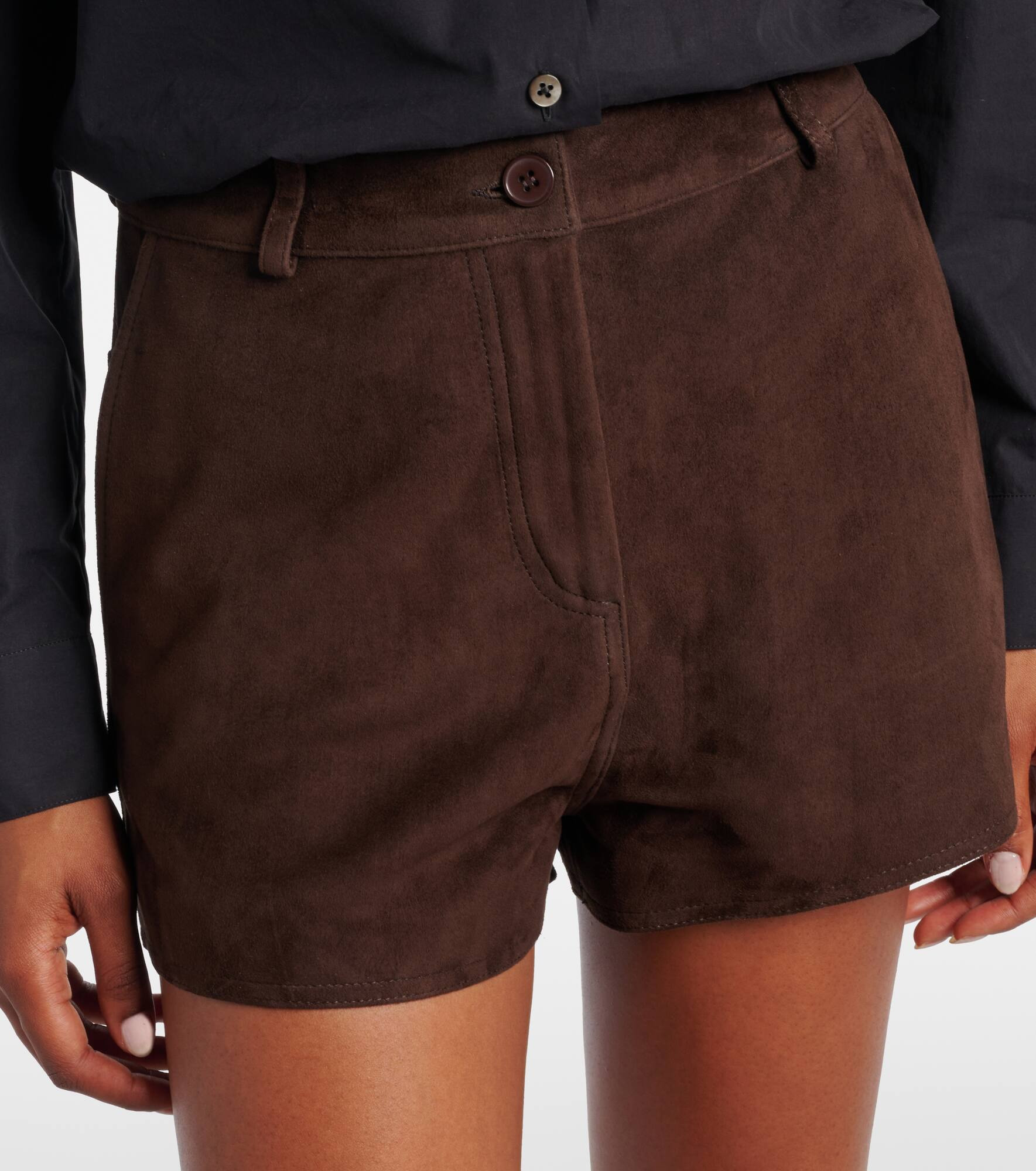 Leontine suede shorts - 4