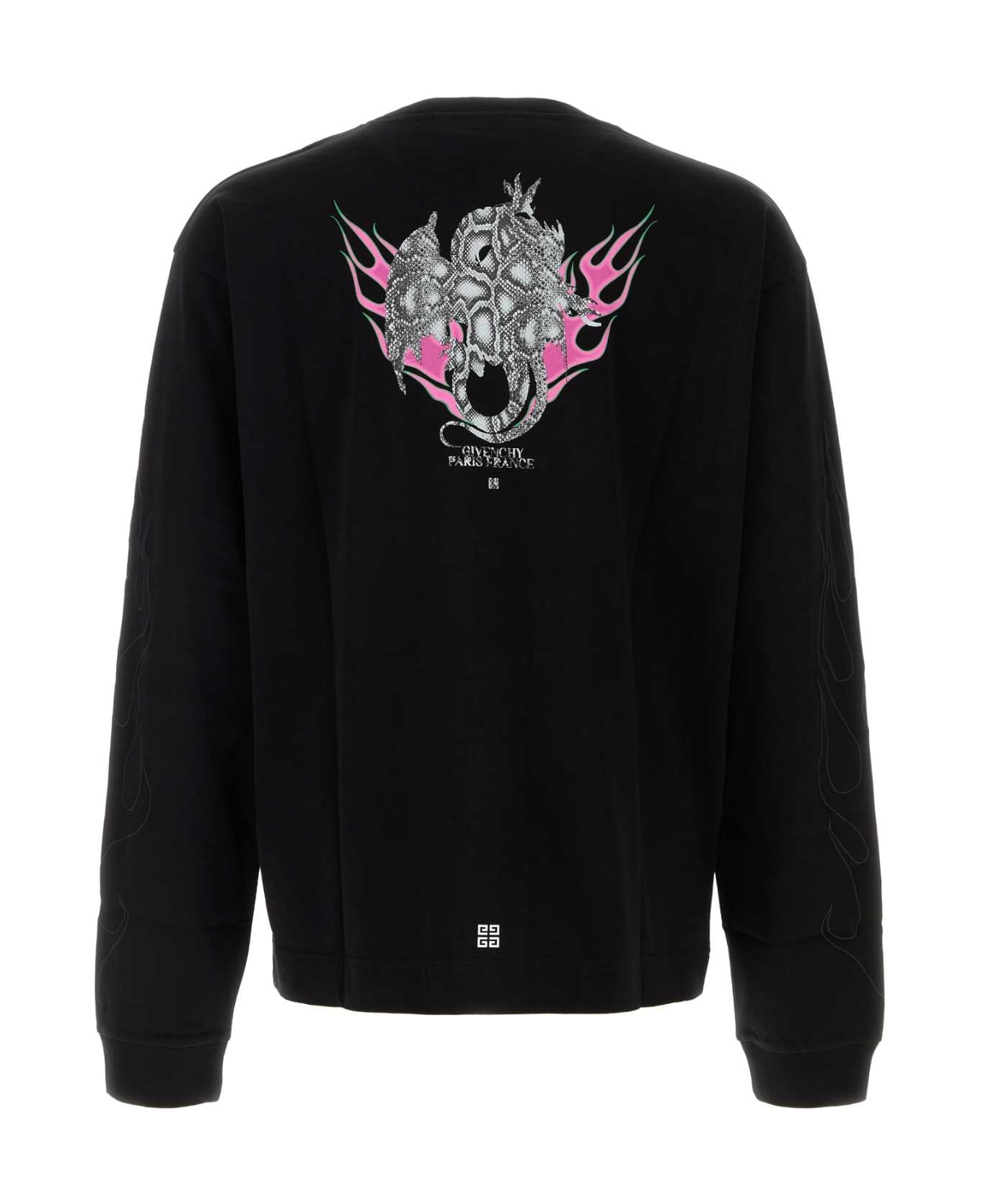 Black Cotton T-shirt - 2