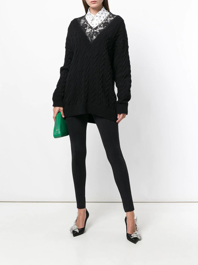 BALENCIAGA High waisted leggings with rear logo outlook