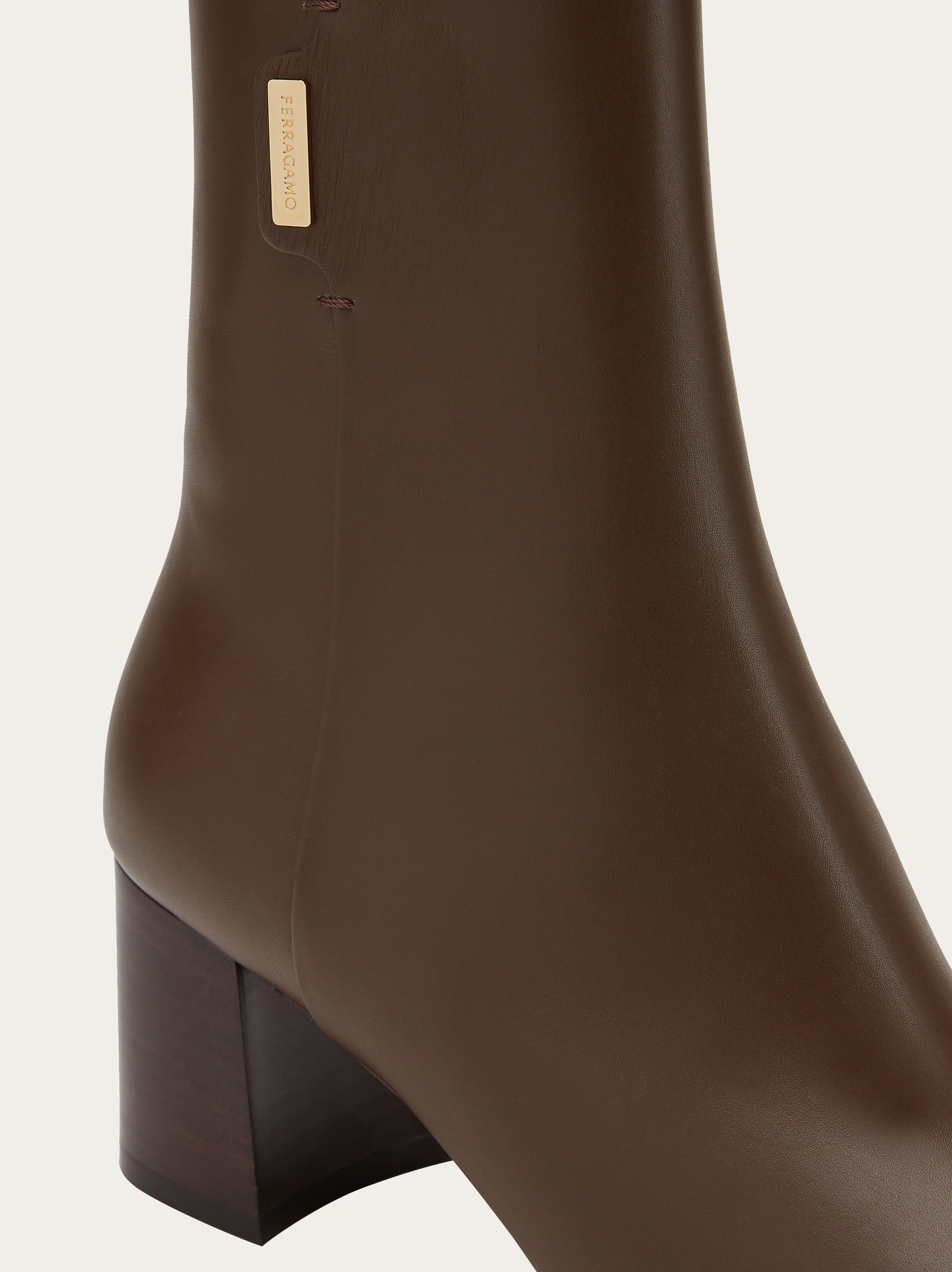 Ankle boot with golden tab - 7